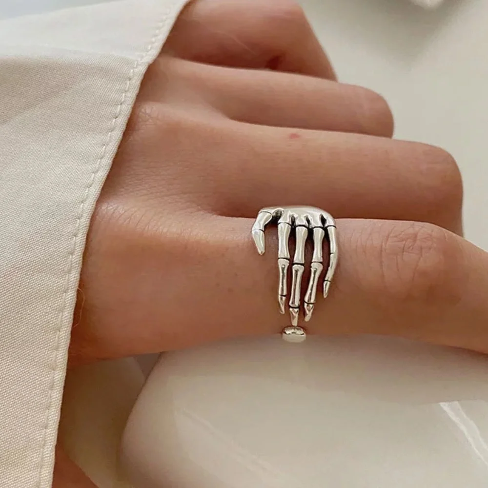 NEW 925 STERLING SILVER PUNK ADJUSTABLE RING, CUTE RING, SHINY RING. - Picture 3 of 5